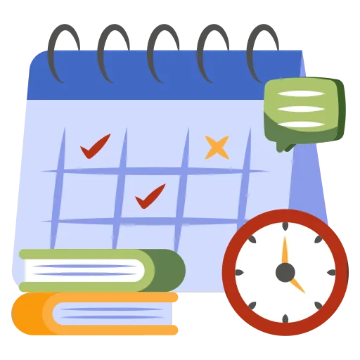 Flexible online Quran study schedule icon